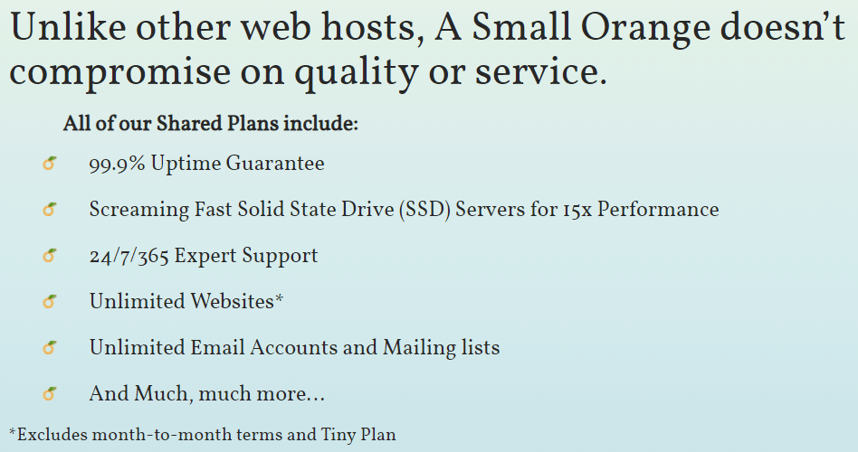 A Small Orange Shared Features