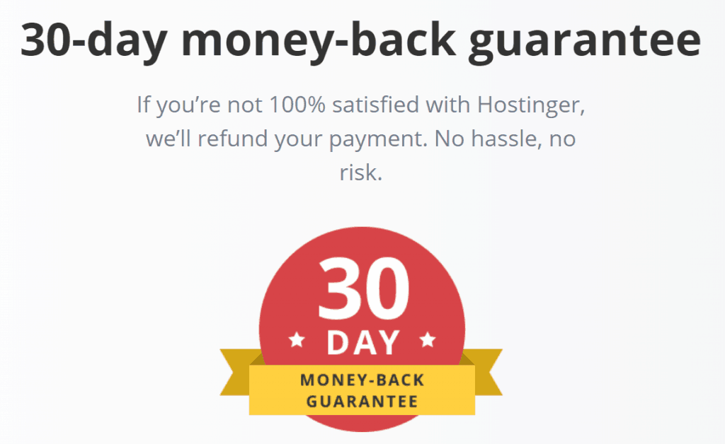 Hostinger Money Back Guarantee