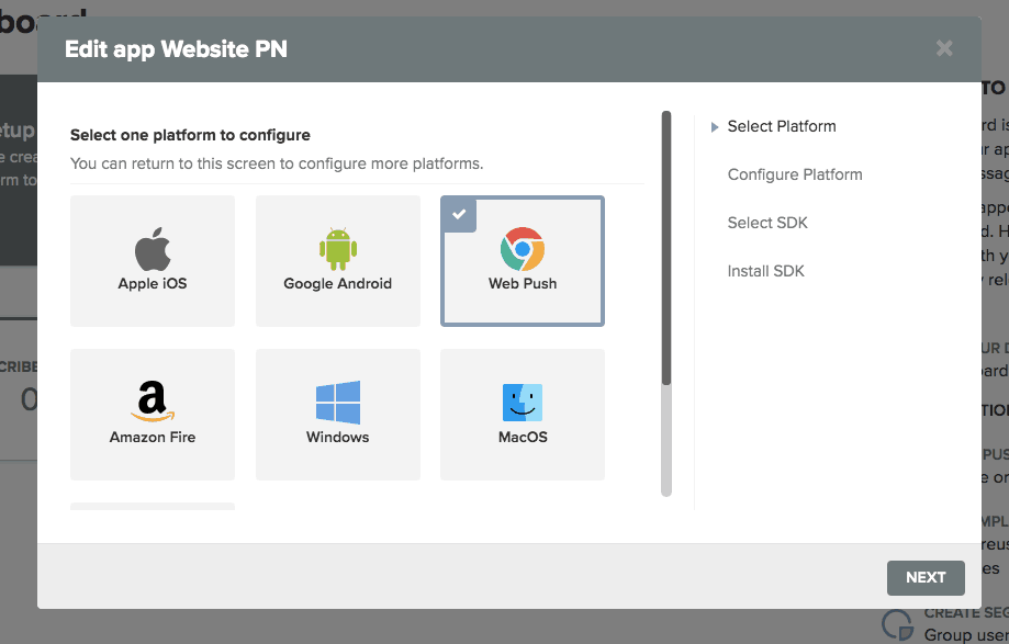 Push Notifications Edit App Website PN