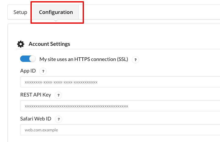 Push Notifications Configuration