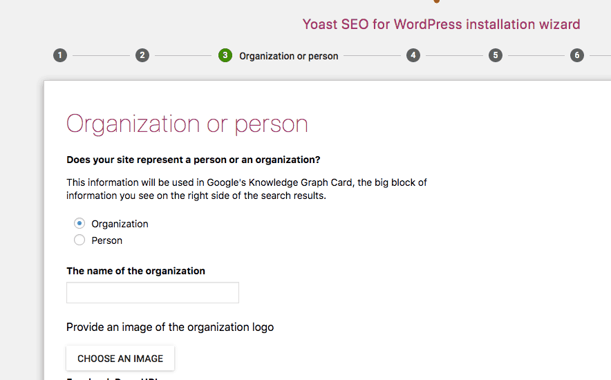Yoast Organization or Person