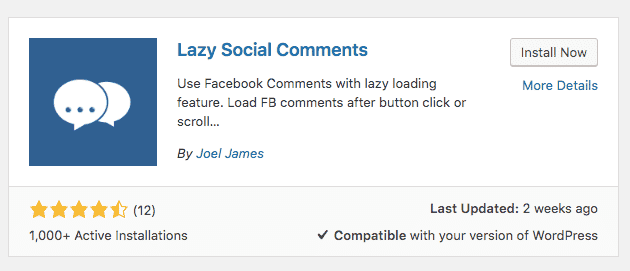Lazy Social Comments Plugin